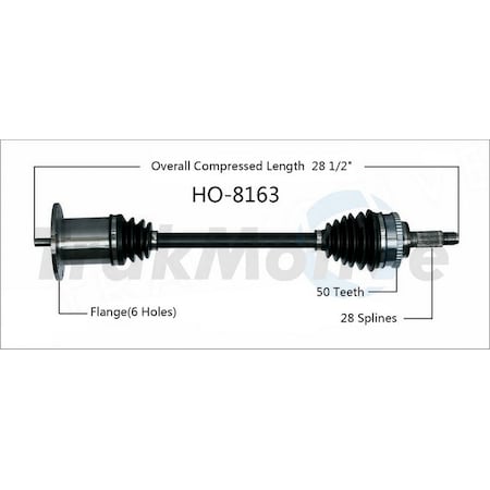 Surtrack Axle Cv Axle Shaft, Ho-8163 HO-8163